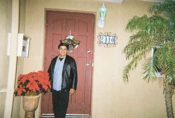 Juan Blas and his Poisettia Plant