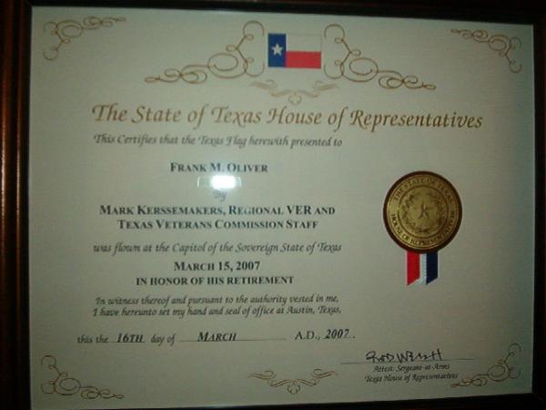 Texas Flag Honor