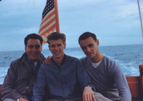 At sea