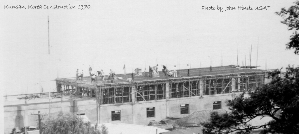 Kunsan, Korea construction downtown.
