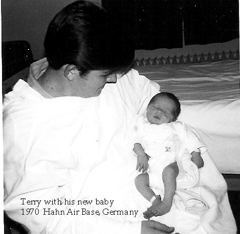 A1C Terry Slagle with his new baby!