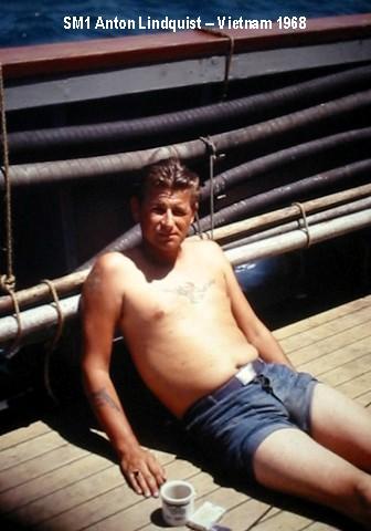 SM1 Anton Lindquist takes a break, Vietnam - 1968