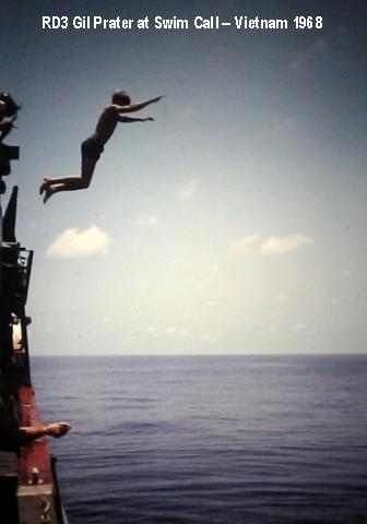 Gil Prater at Swim Call, Vietnam - 1968