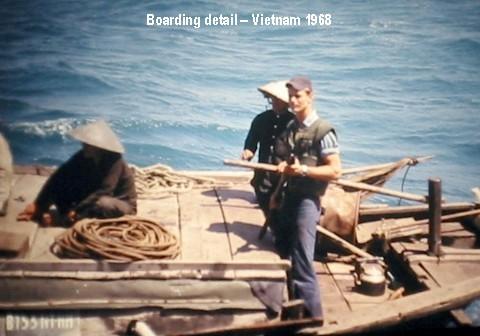 Gunner keeps things orderly during an inspection, Vietnam - 1968