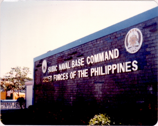 Subic Bay Naval Base sign