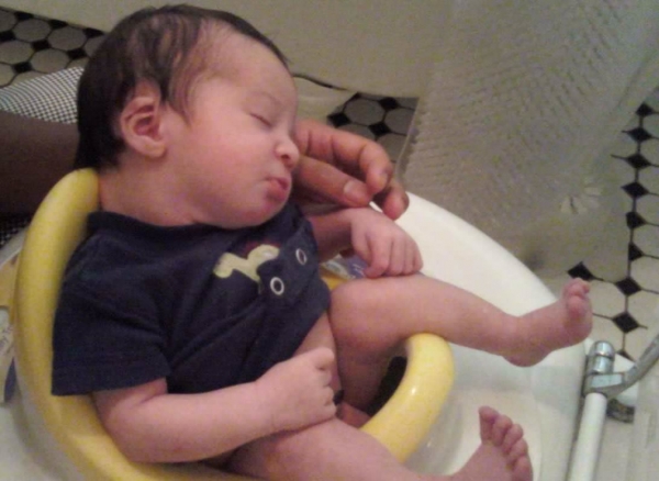 1 week old using the potty!