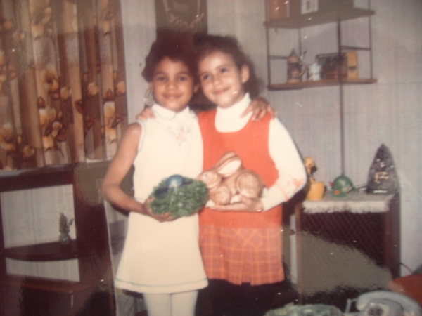 me on the left, about 5 years old