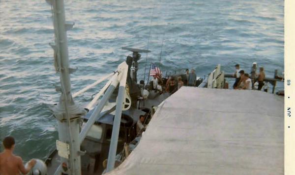 Swift Boat along side