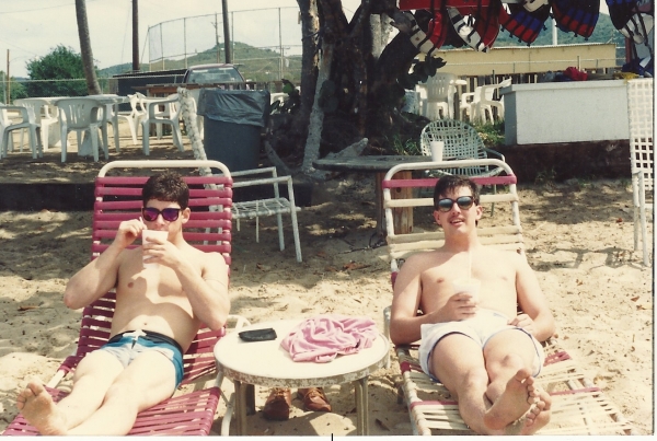 St. Croix on the beach with Haddon
